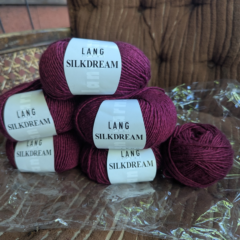 Lang Silkdream Yarn in Rich Burgundy